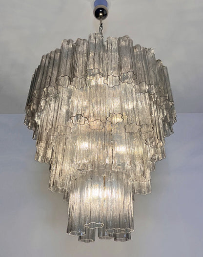 Murano Lysekrone | 80 Røykfargede Rørglass