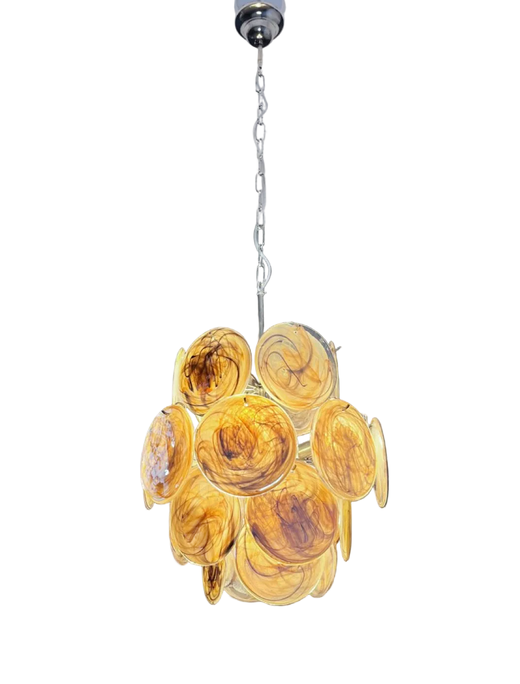 Murano Classics Chandelier | 24 Black Alabaster Disc
