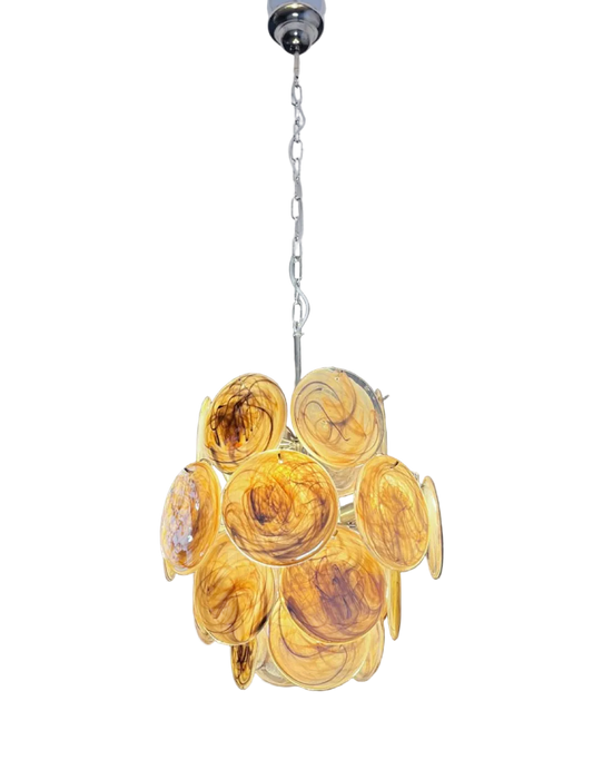 Murano Classics Chandelier | 24 Black Alabaster Disc