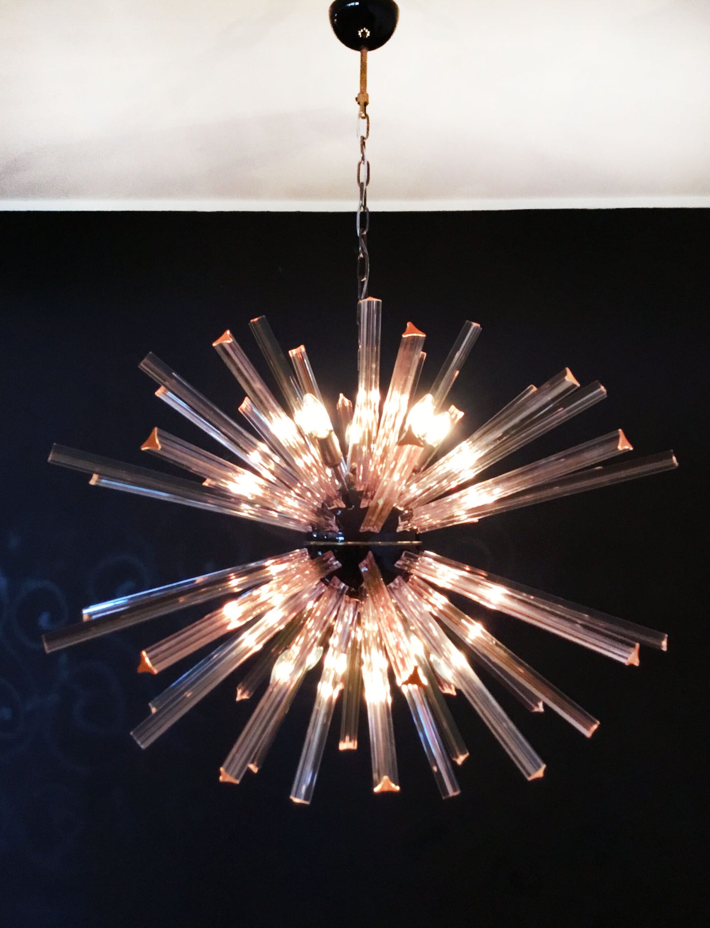 Murano Lysekrone | 50 Rosa Sputnik