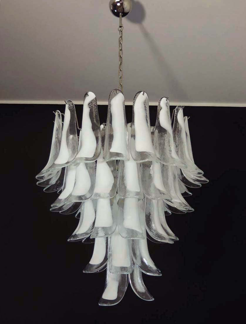 Murano Chandelier – 52 White Petal Glass – detail 8 – Murano Classics