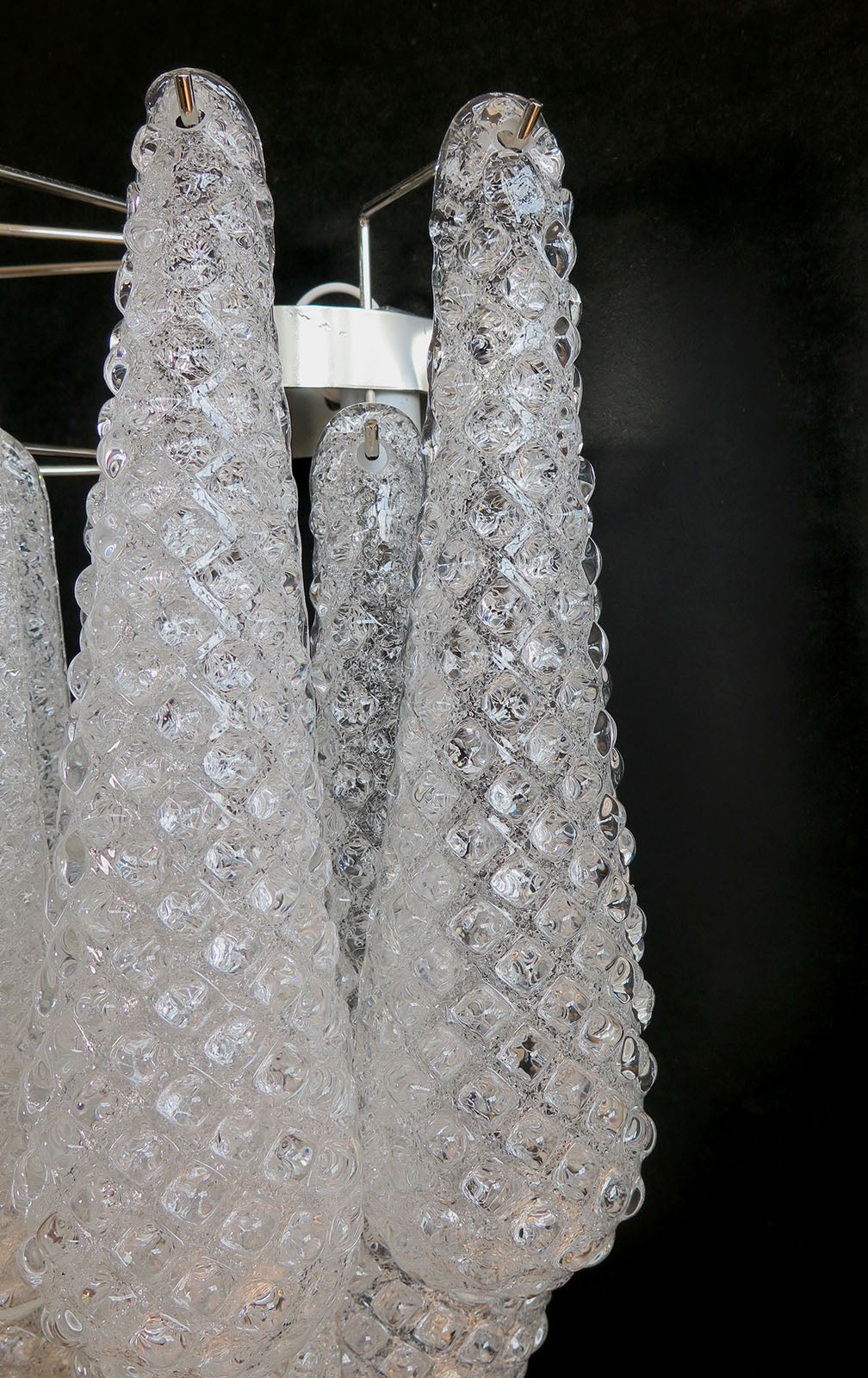 Murano Vegglampe – 10 Klare Dråpeglass – 2 stk – detalj 1 – Murano Classics