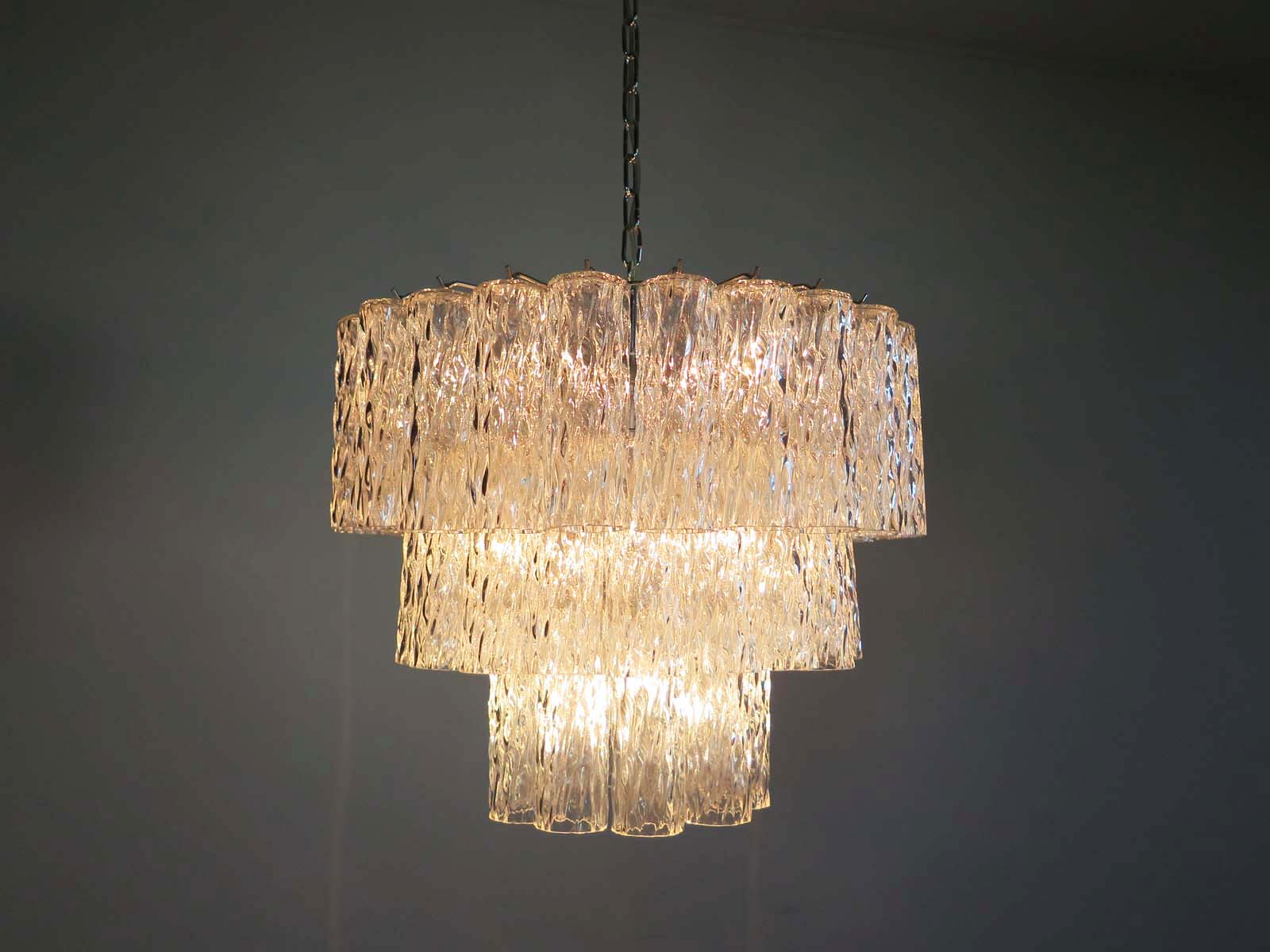 Murano Chandelier – 52 Clear Tube Glass – detail 10 – Murano Classics