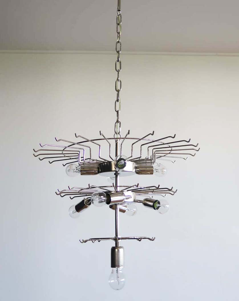 Murano Chandelier – 52 Clear Tube Glass – detail 11 – Murano Classics