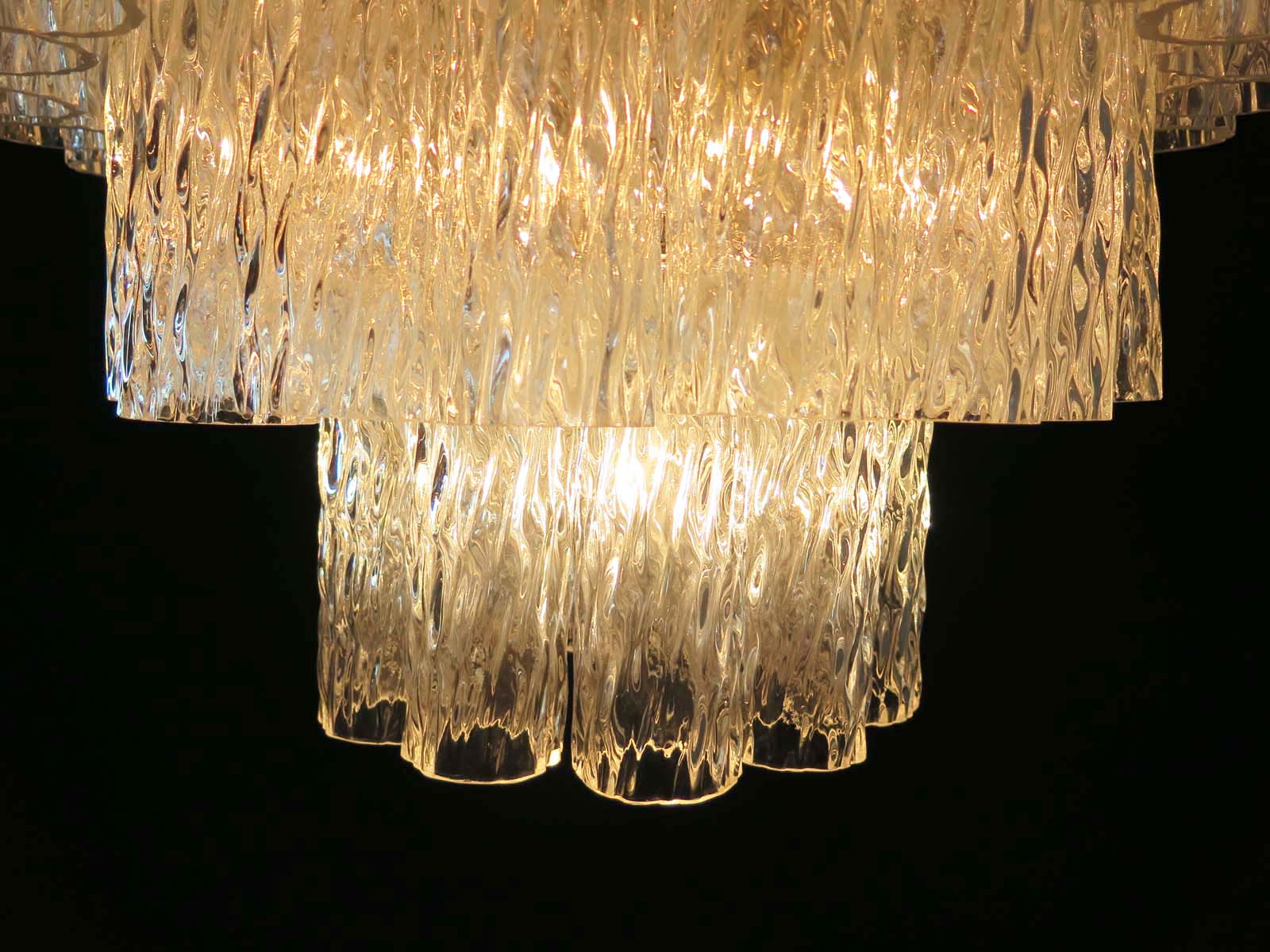 Murano Chandelier – 52 Clear Tube Glass – detail 6 – Murano Classics