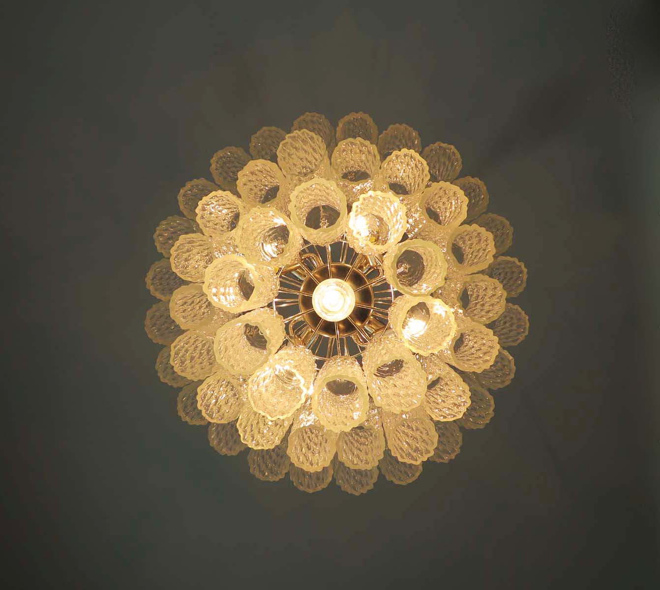 Murano Chandelier – 52 Clear Tube Glass – detail 5 – Murano Classics