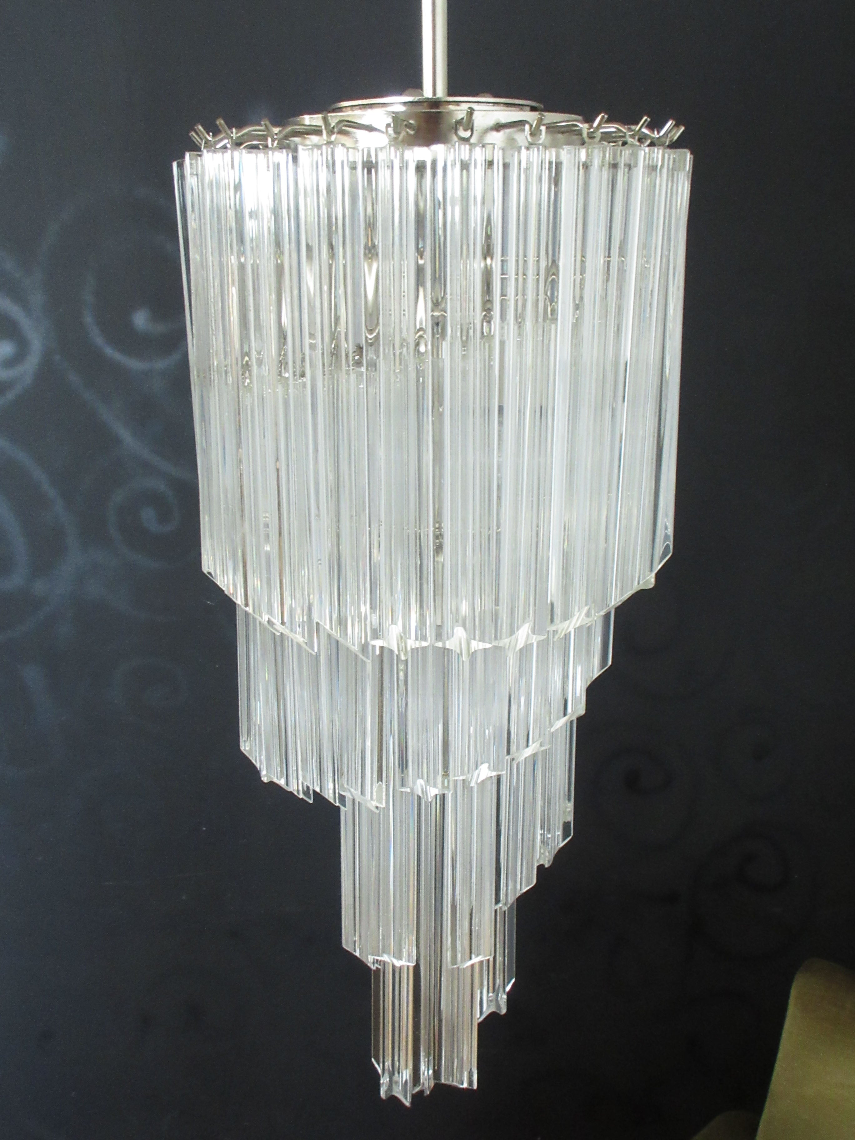Murano Chandelier – 54 Clear Prism Glass – detail 3 – Murano Classics