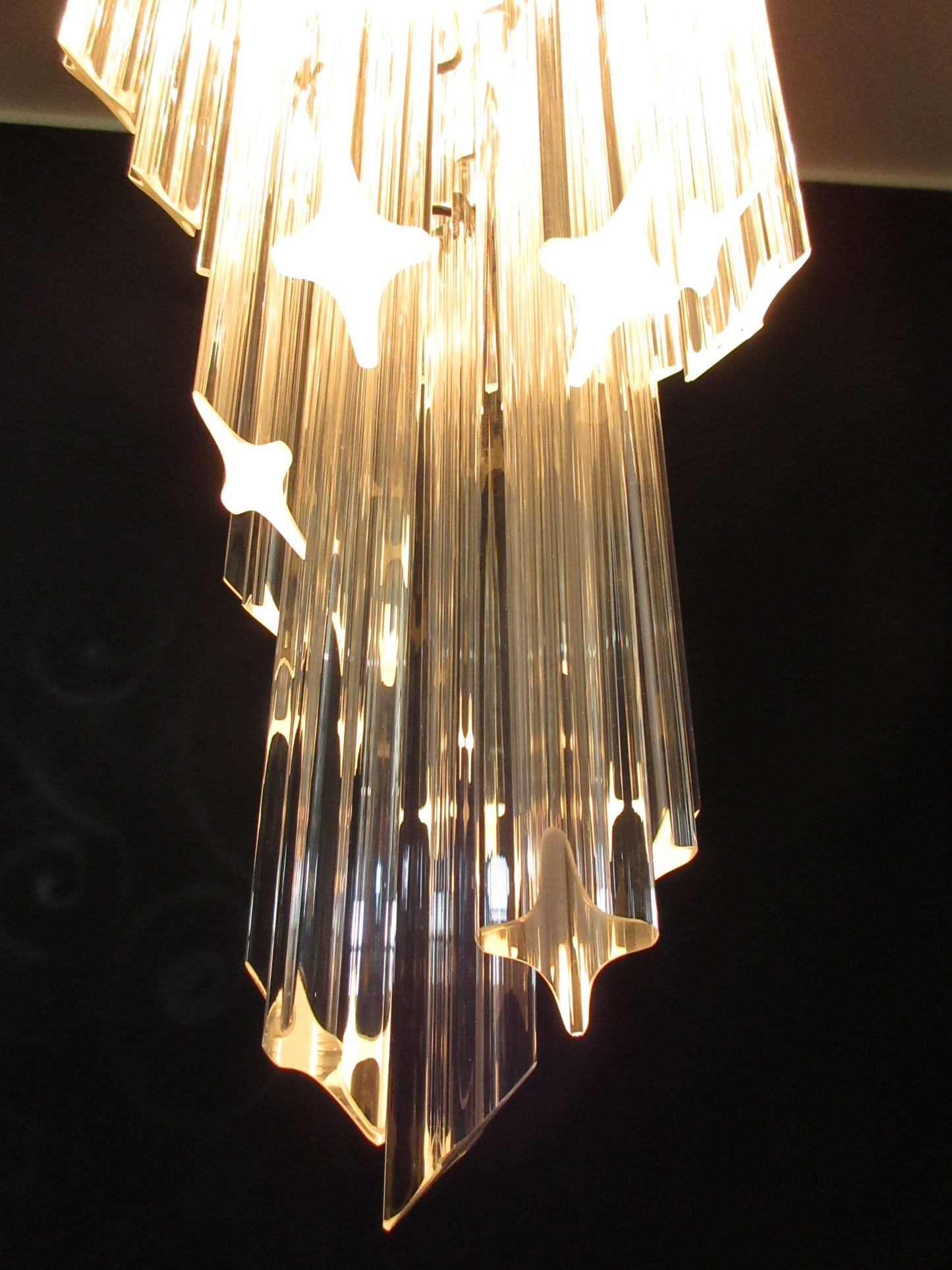 Murano Chandelier | 54 Clear Prism glass