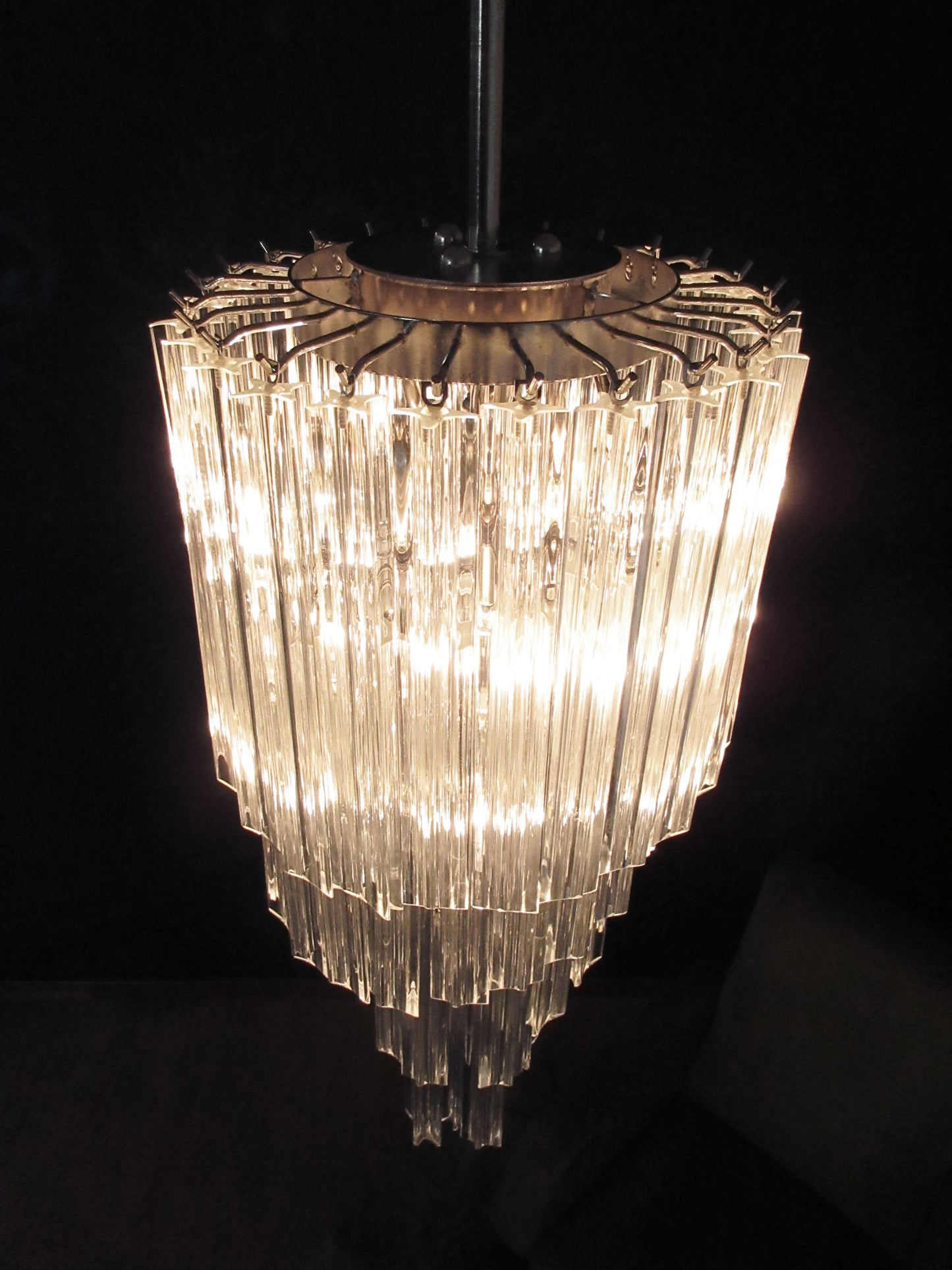 Murano Chandelier | 54 Clear Prism glass