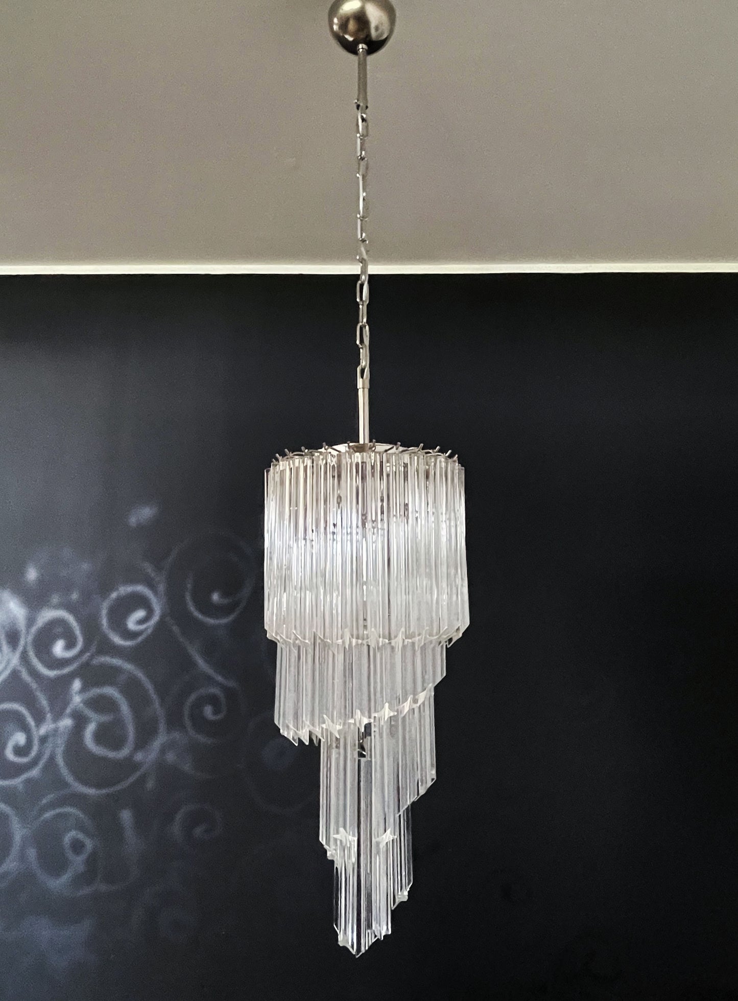 Murano Chandelier | 54 Clear Prism glass