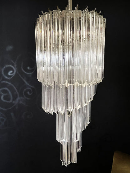 Murano Chandelier | 54 Clear Prism glass