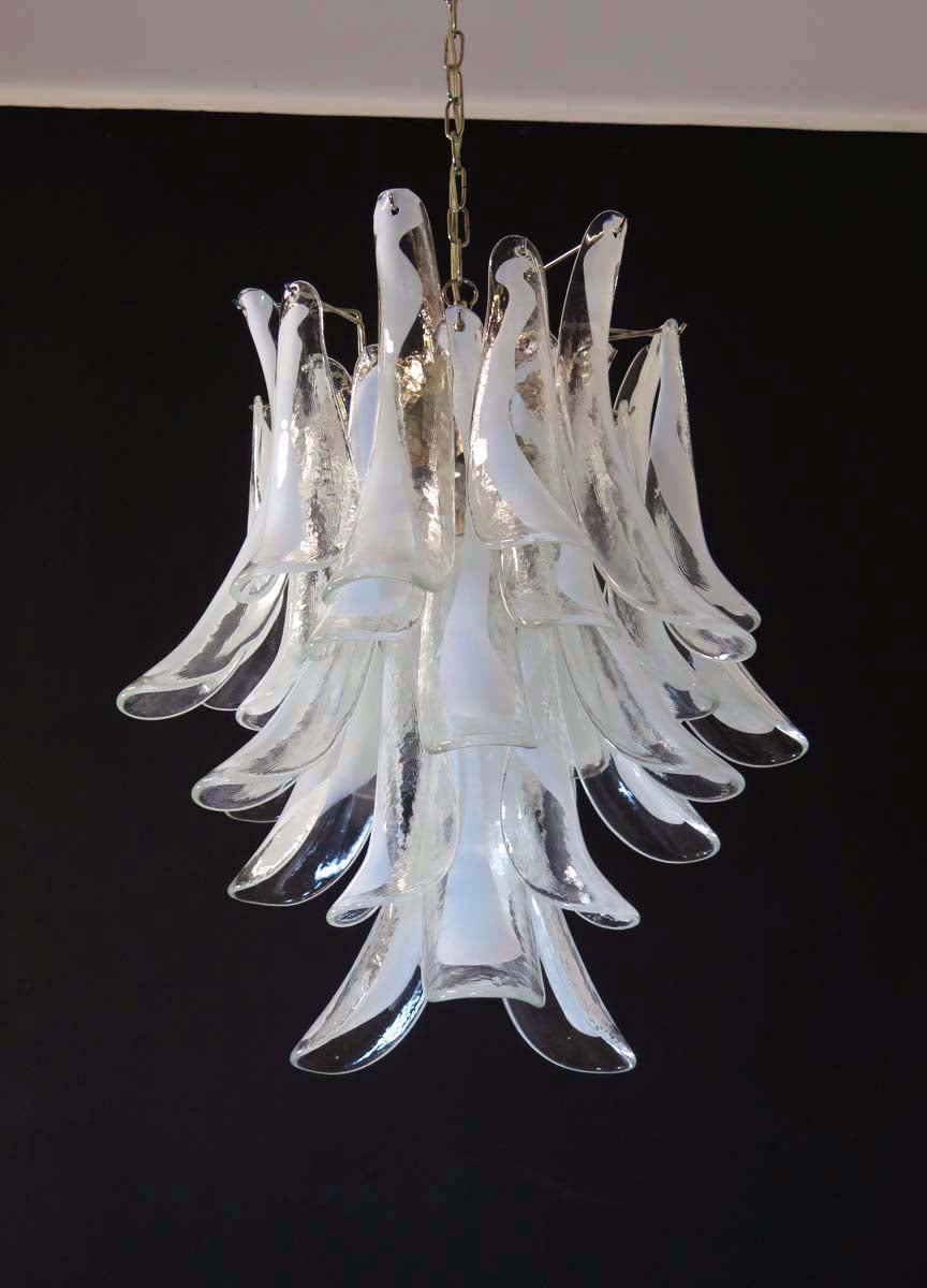 Murano Kroonluchter – 30 Helder Bloemblaadjeglas – detail 6 – Murano Classics