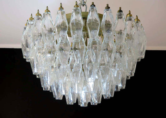 Murano Ceiling Lamp | 84 Clear Polyhedral glass