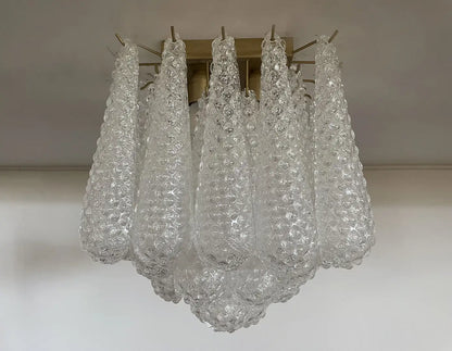 Murano Plafondlamp | 32 Heldere Druppelglazen