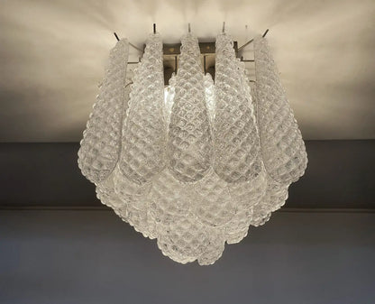 Murano Plafondlamp | 32 Heldere Druppelglazen
