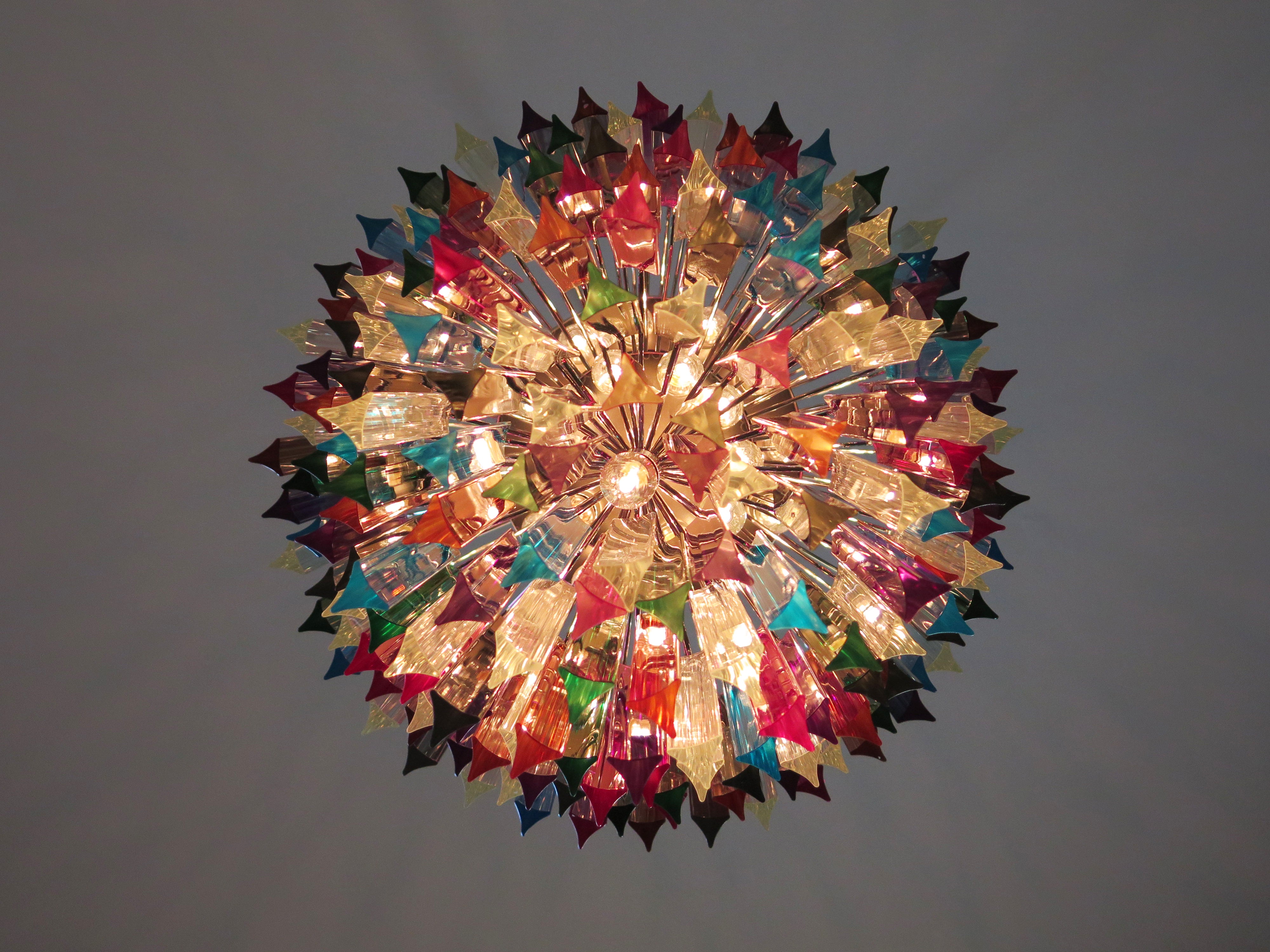 Lampadario Murano – 187 Vetri a Prismi Multicolore – dettaglio 1 – Murano Classics
