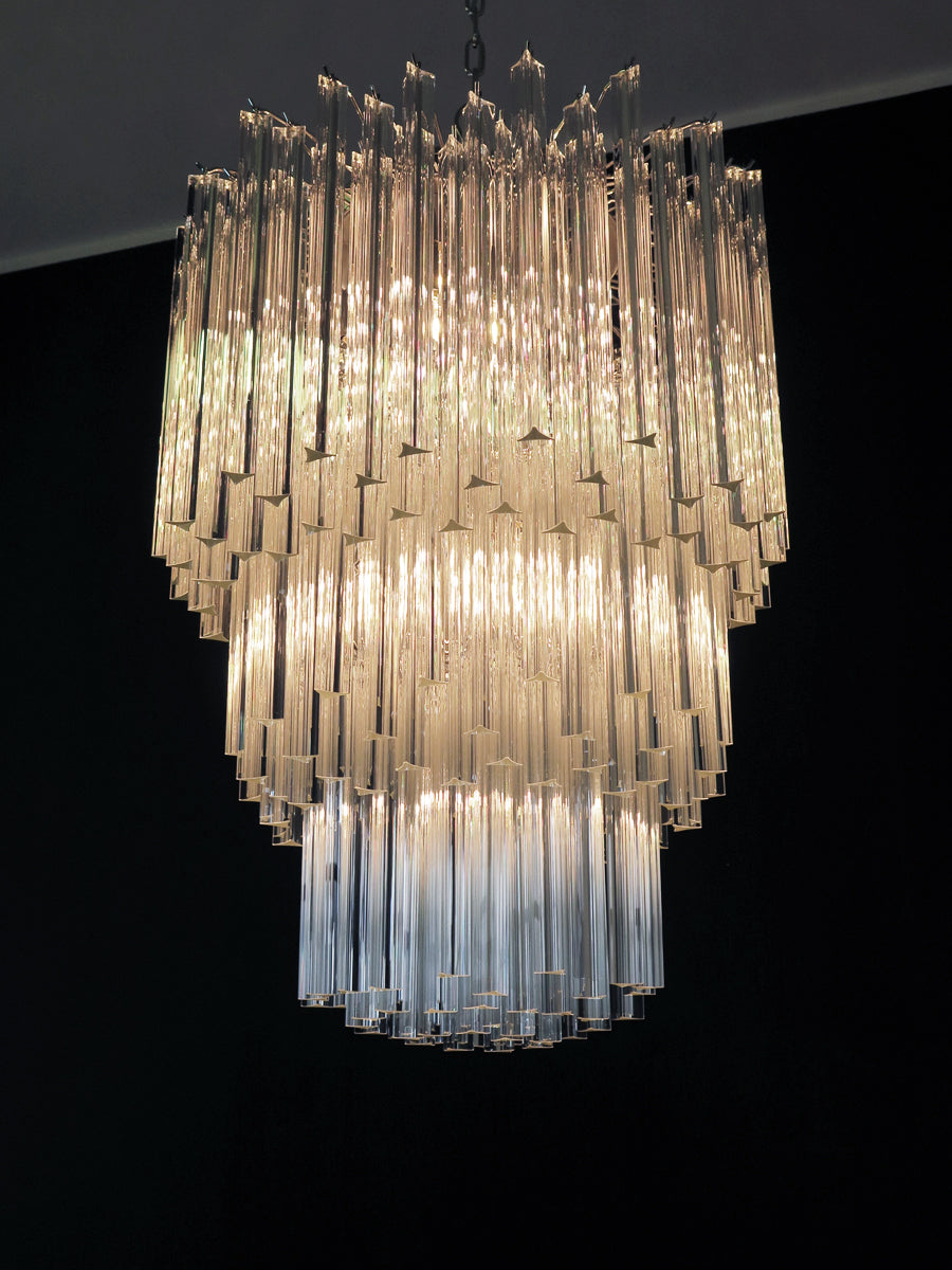 Murano Chandelier – 187 Clear Prism Glass – detail 2 – Murano Classics