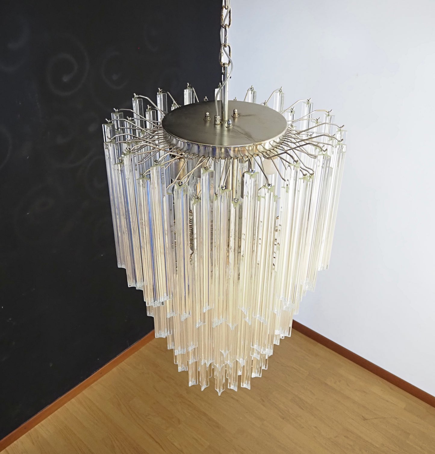 Murano Chandelier | 187 Clear Prism glass