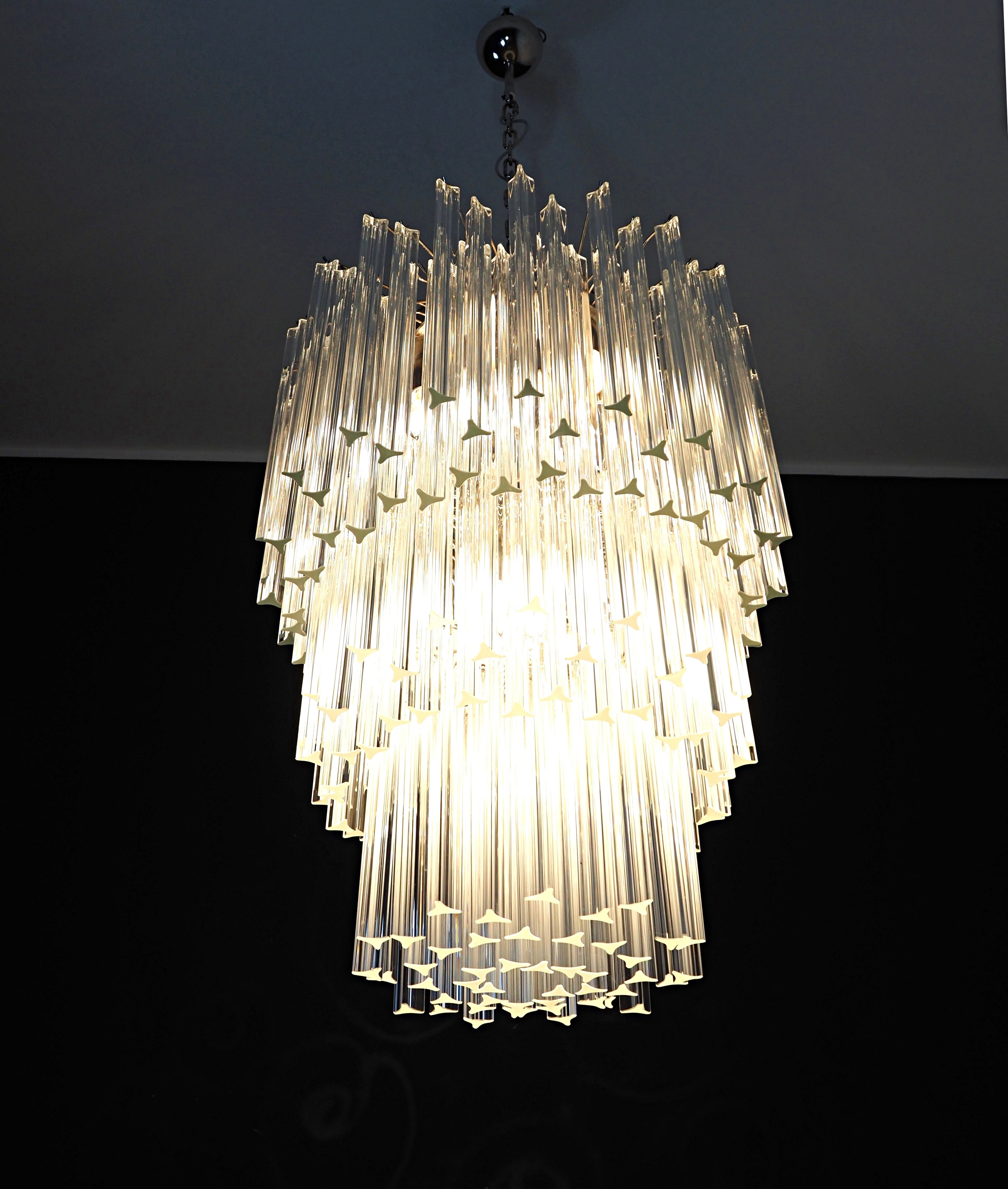 Murano Chandelier – 187 Clear Prism Glass – detail 5 – Murano Classics