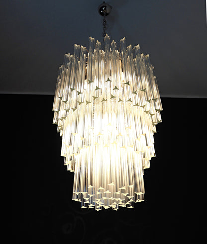 Murano Chandelier | 187 Clear Prism glass