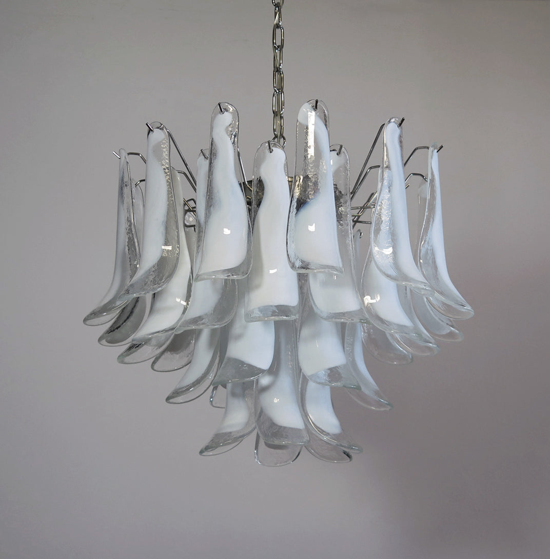 Murano Chandelier – 36 Clear Petal Glass – detail 11 – Murano Classics