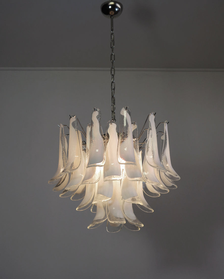 Murano Chandelier – 36 Clear Petal Glass – detail 9 – Murano Classics