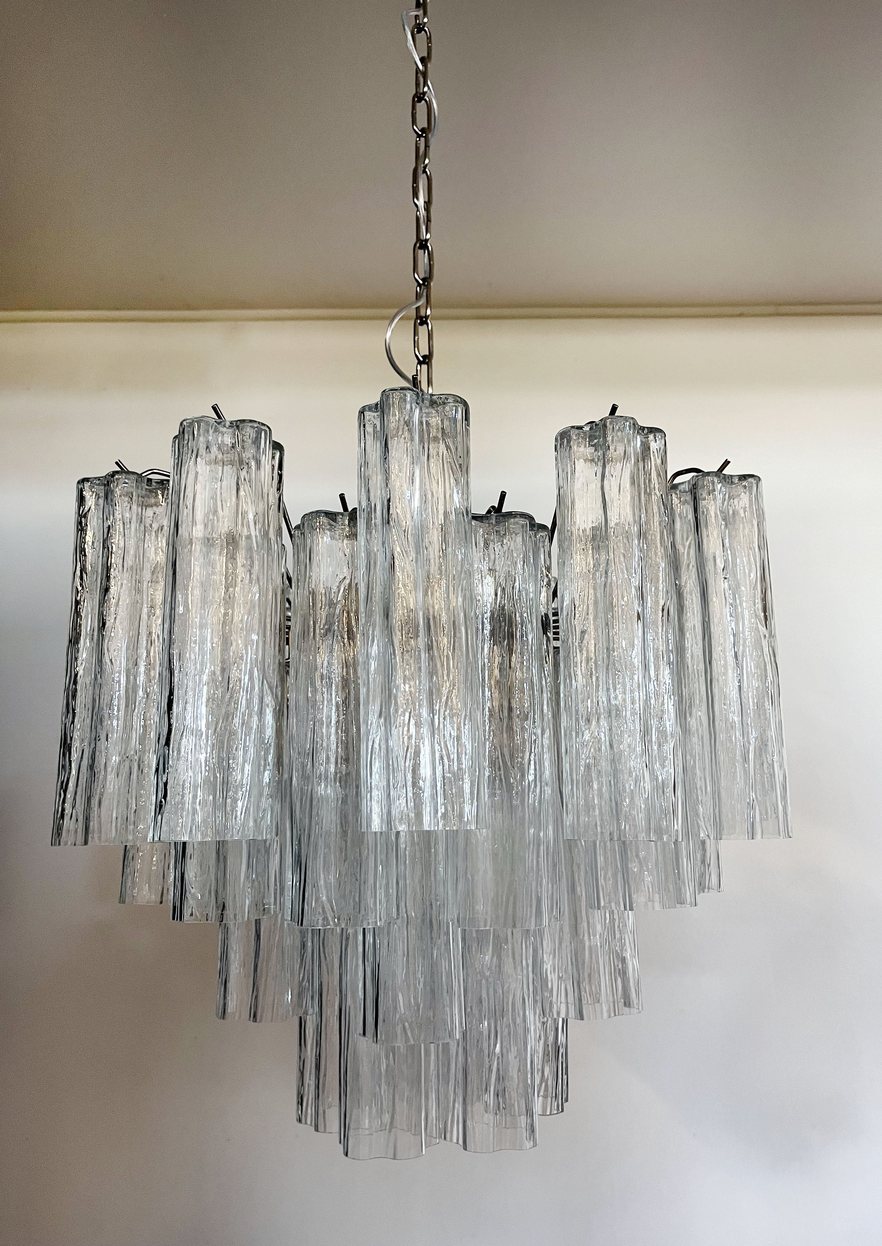 Murano Chandelier – 36 Clear Tube Glass – detail 6 – Murano Classics