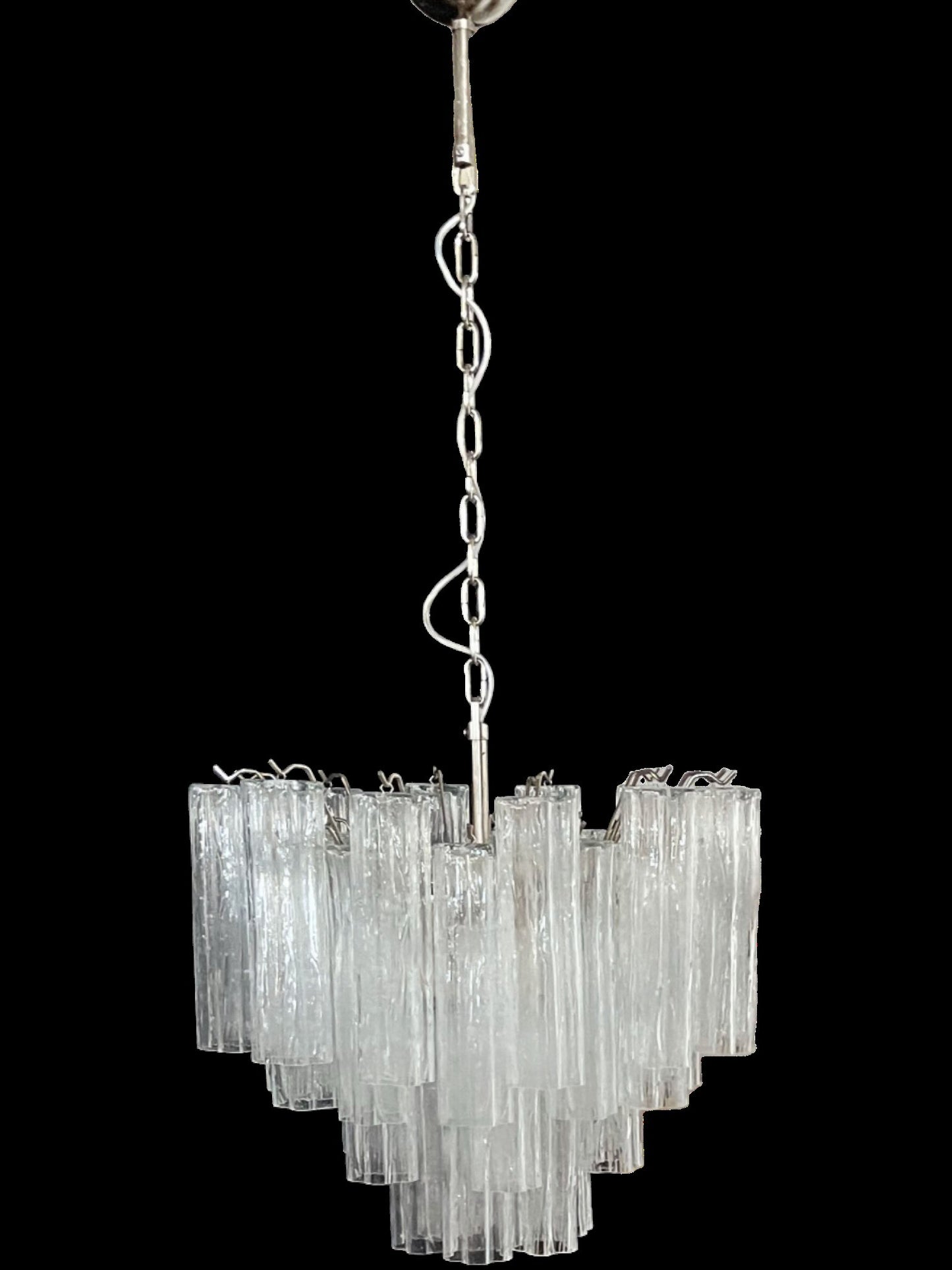 Murano Chandelier | 36 Clear Glass Tubes