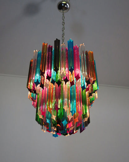 Murano Chandelier | 107 Multicolored Prism Glasses