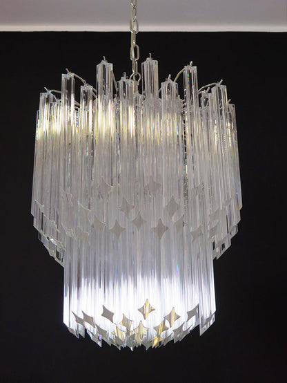 Murano Chandelier | 107 Clear Prism glass