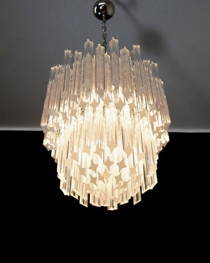 Murano Chandelier | 107 Clear Prism glass