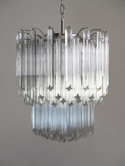 Murano Chandelier | 107 Clear Prism glass