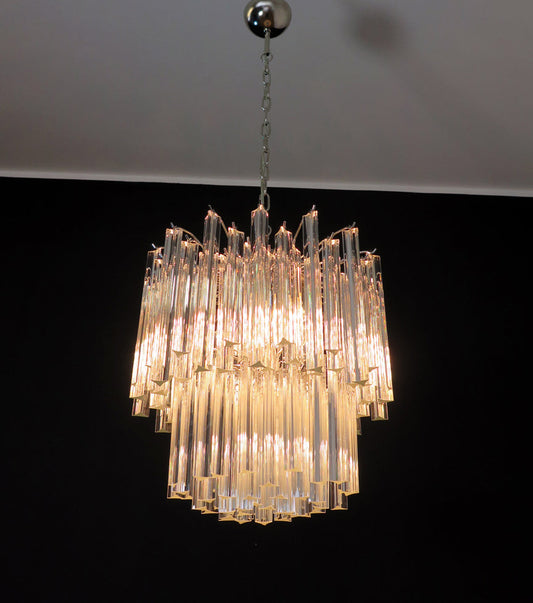 Murano Chandelier | 107 Clear Prism glass