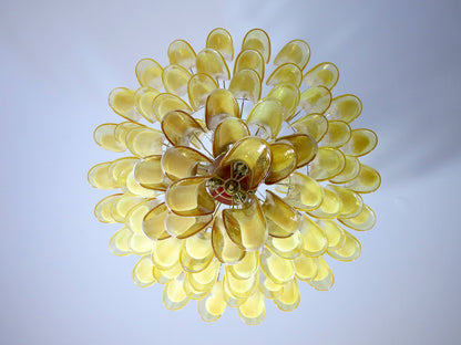 Murano Chandelier | 85 Caramel colored pine cone glasses