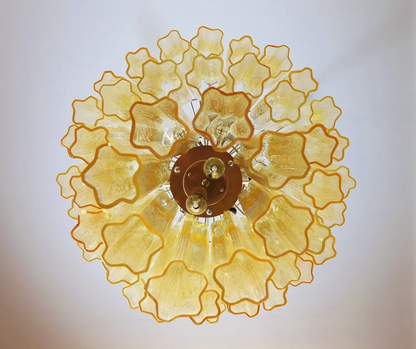 Murano Chandelier | 48 Yellow Glass Tubes