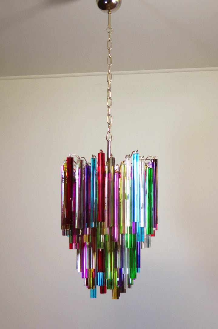 Murano Chandelier – 92 Multicoloured Prism Glass – Murano Classics
