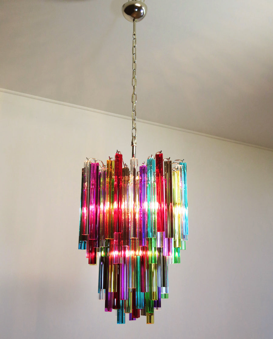 Lampadario Murano – 92 Vetri a Prismi Multicolore – dettaglio 4 – Murano Classics