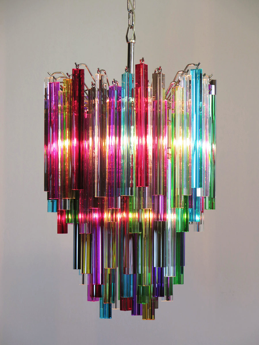 Lampadario Murano – 92 Vetri a Prismi Multicolore – dettaglio 8 – Murano Classics