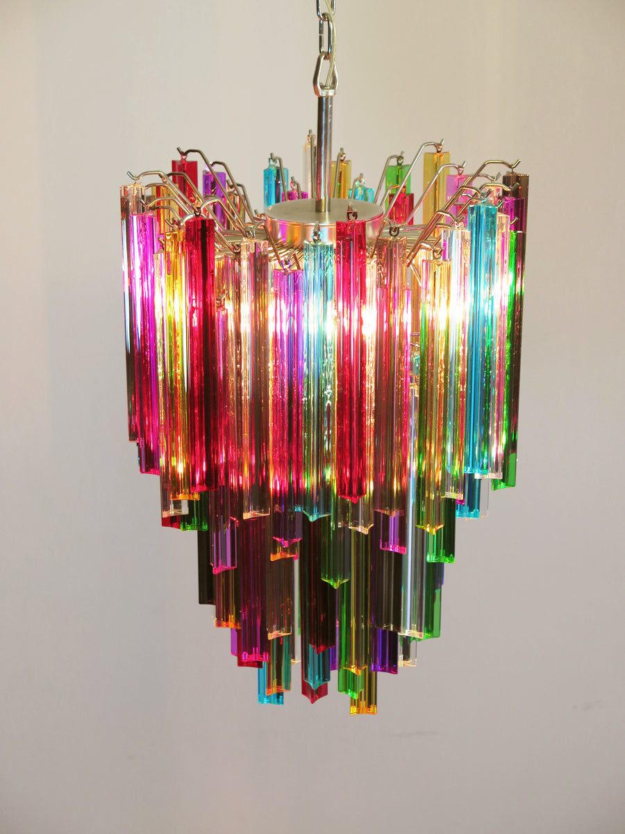 Lampadario Murano – 92 Vetri a Prismi Multicolore – dettaglio 7 – Murano Classics