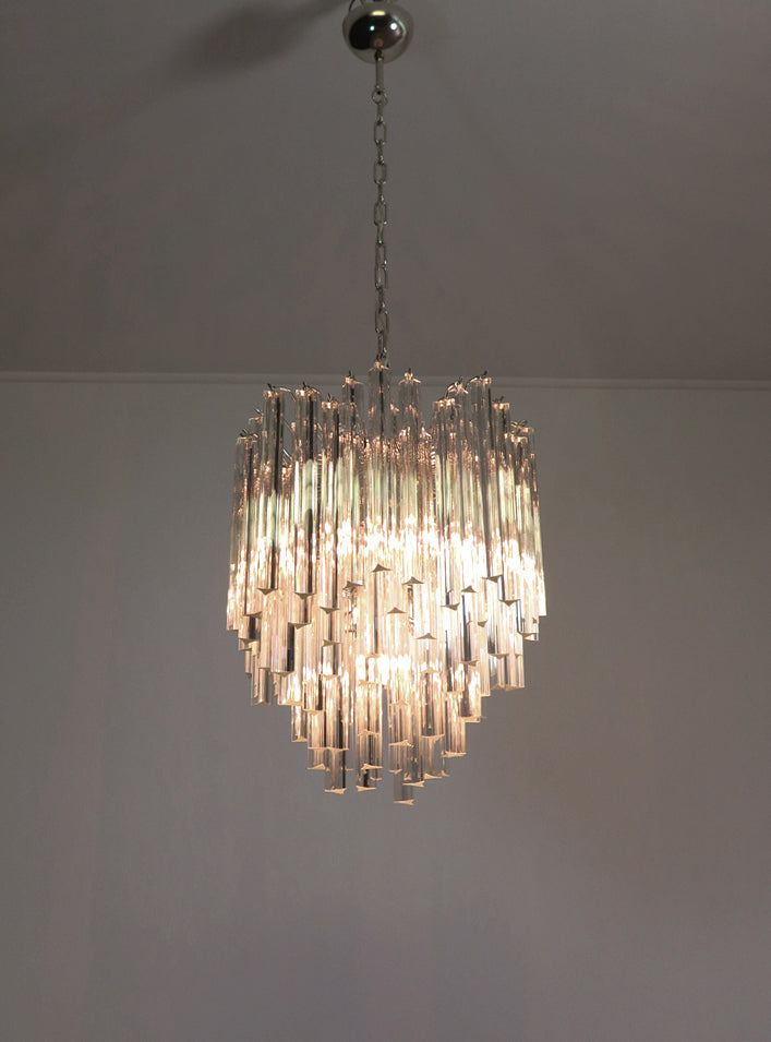 Lampadario Murano – 92 Vetri a Prismi Trasparenti – dettaglio 9 – Murano Classics