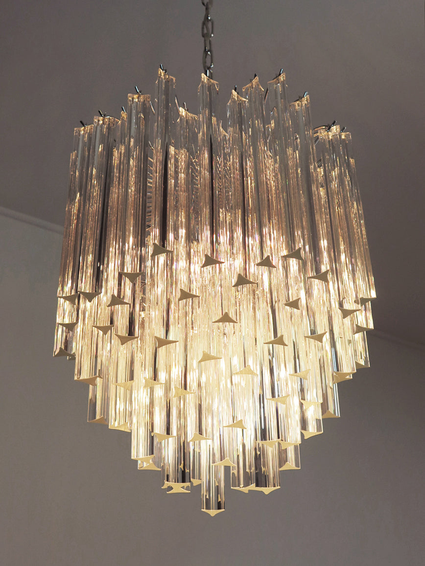 Lampadario Murano – 92 Vetri a Prismi Trasparenti – dettaglio 8 – Murano Classics