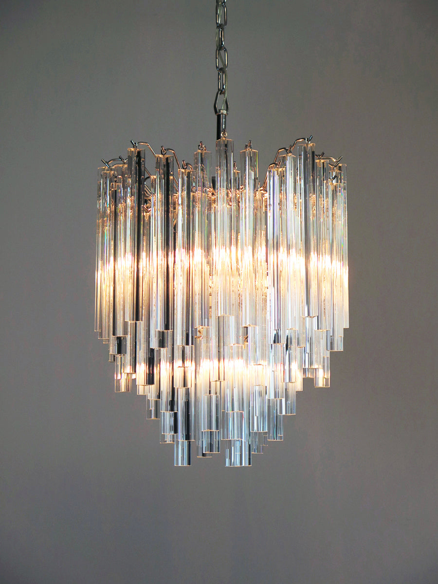 Lampadario Murano – 92 Vetri a Prismi Trasparenti – dettaglio 5 – Murano Classics