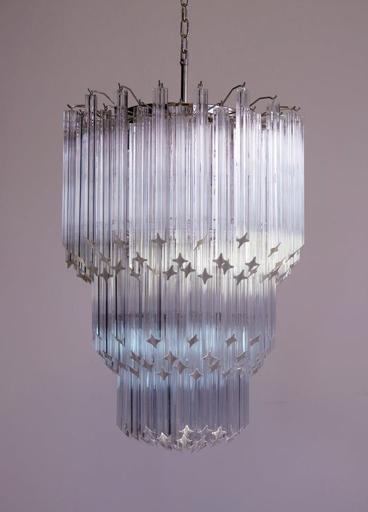 Murano Chandelier | 184 Clear Prism glass