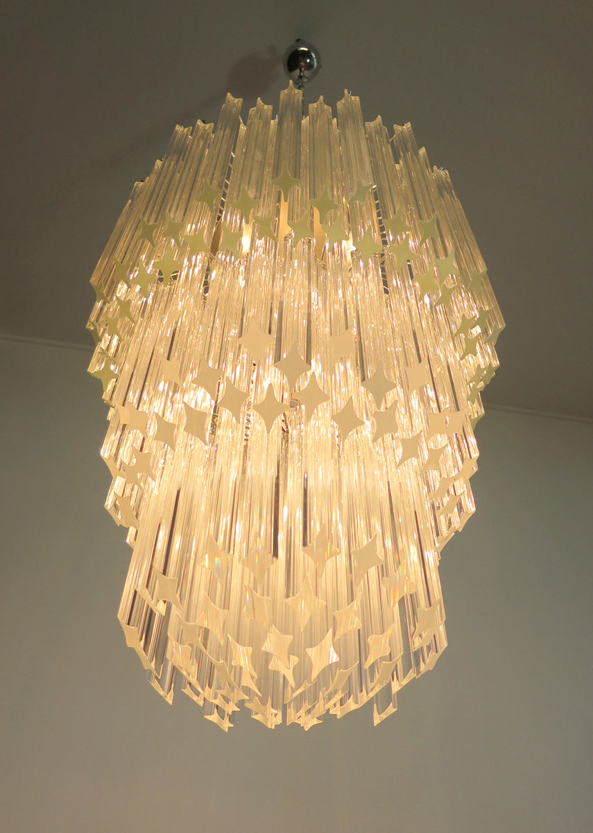 Lampadario Murano – 184 Vetri a Prismi Trasparenti – dettaglio 1 – Murano Classics