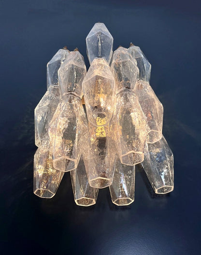 Murano Vegglampe | 16 Gull Iris Poliedriglass | 1 par