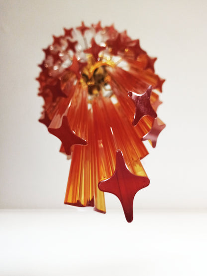 Murano Chandelier | 54 Yellow Prism glasses