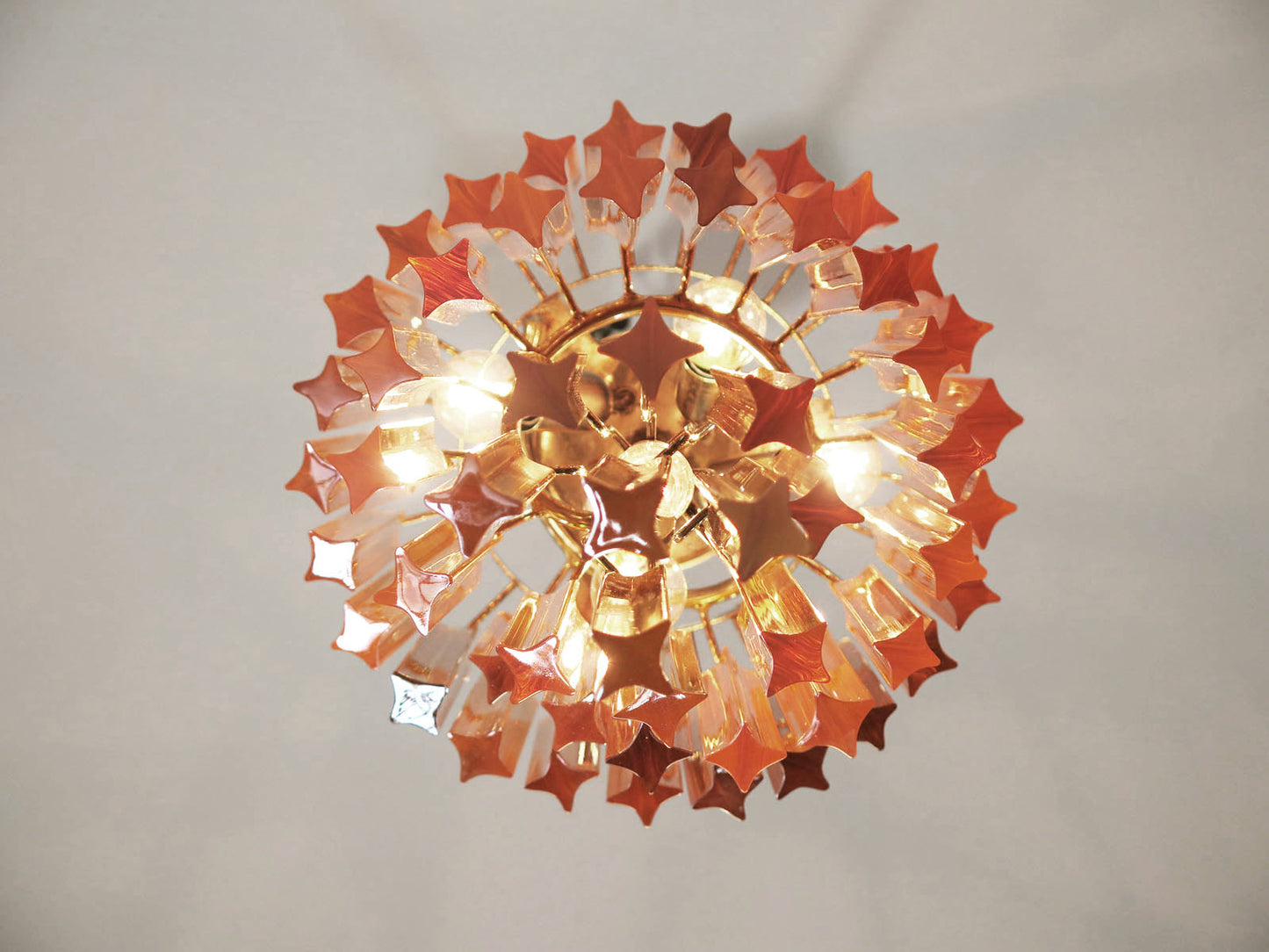 Murano Chandelier | 54 Yellow Prism glasses