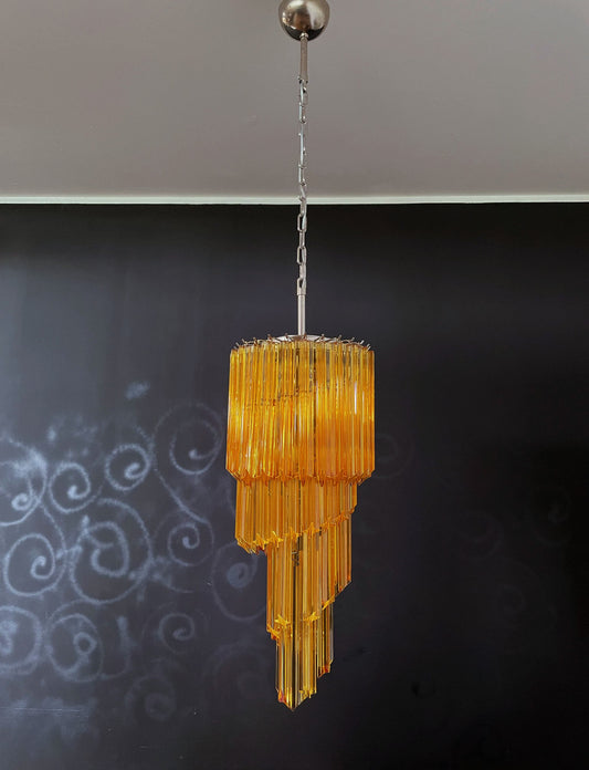 Murano Chandelier | 54 Yellow Prism glasses