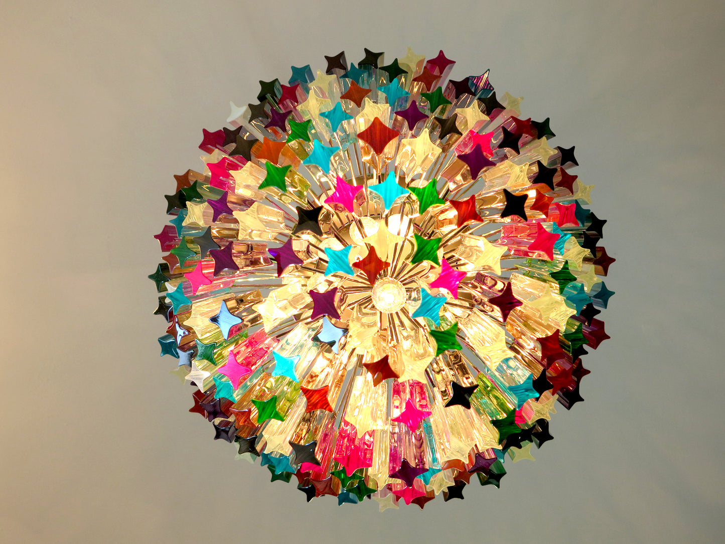 Murano Chandelier | 184 Multicolored Prism Glasses