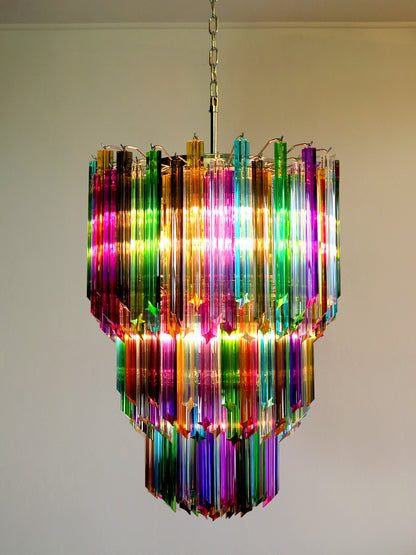 Murano Chandelier | 184 Multicolored Prism Glasses